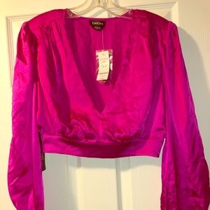 Pink glam BEBE crop top